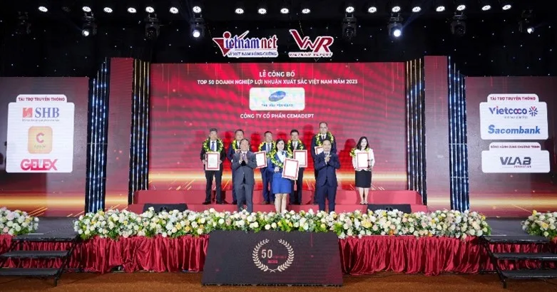 Gemadept vinh dự xếp hạng Top 50 Doanh nghiệp lợi nhuận xuất sắc Việt Nam năm 2023
