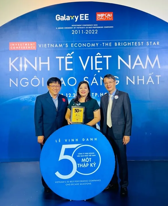 SCSC was honored in the “Top 50 Vietnam’s Best Performing Companies 2022”